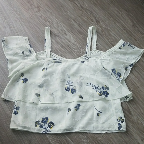 NWT Lucky Brand cold shoulder crop top - Picture 5 of 5